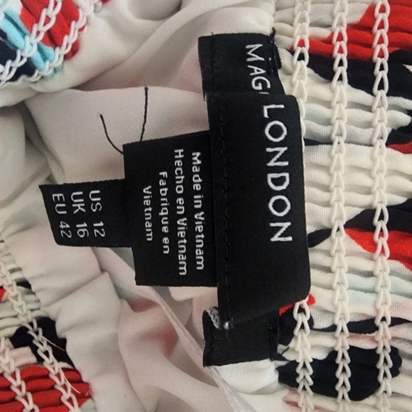 NEW Maggie London Off Shoulder Belted Woman’s dress - Picture 4 of 6